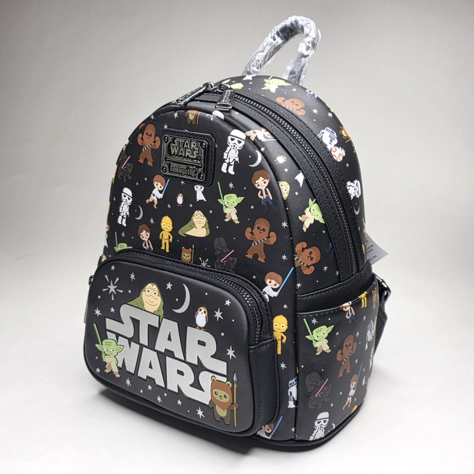 Disney Parks Loungefly Star Wars Characters Mini Backpack Black NWT 2024