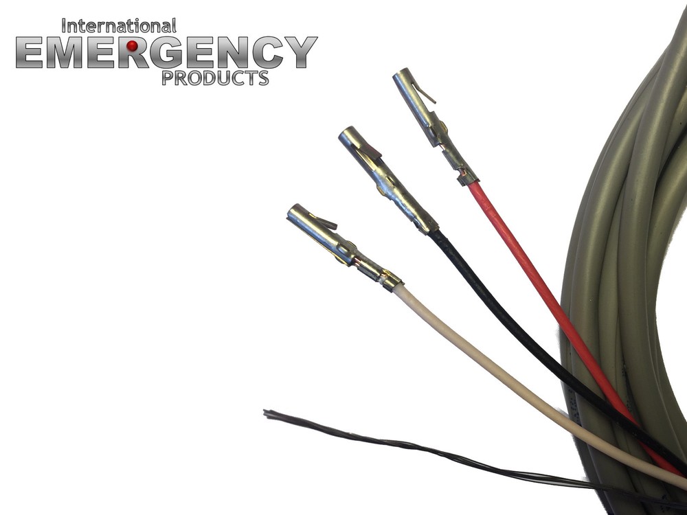 20' ft Strobe Cable 3 Wire Power Supply Shielded for Whelen Federal Signal Code3
