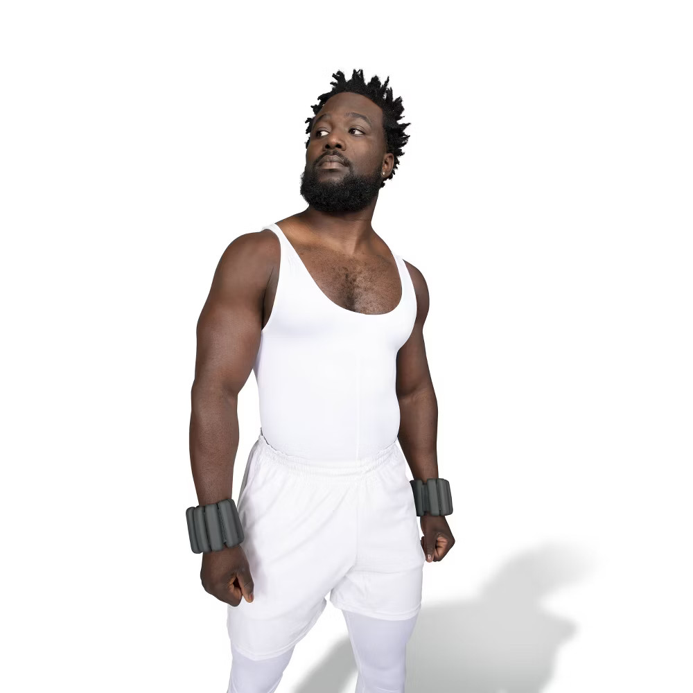 Bala Bangles 2pc Wrist & Ankle Weight Set - Charcoal 2lb: Adjustable