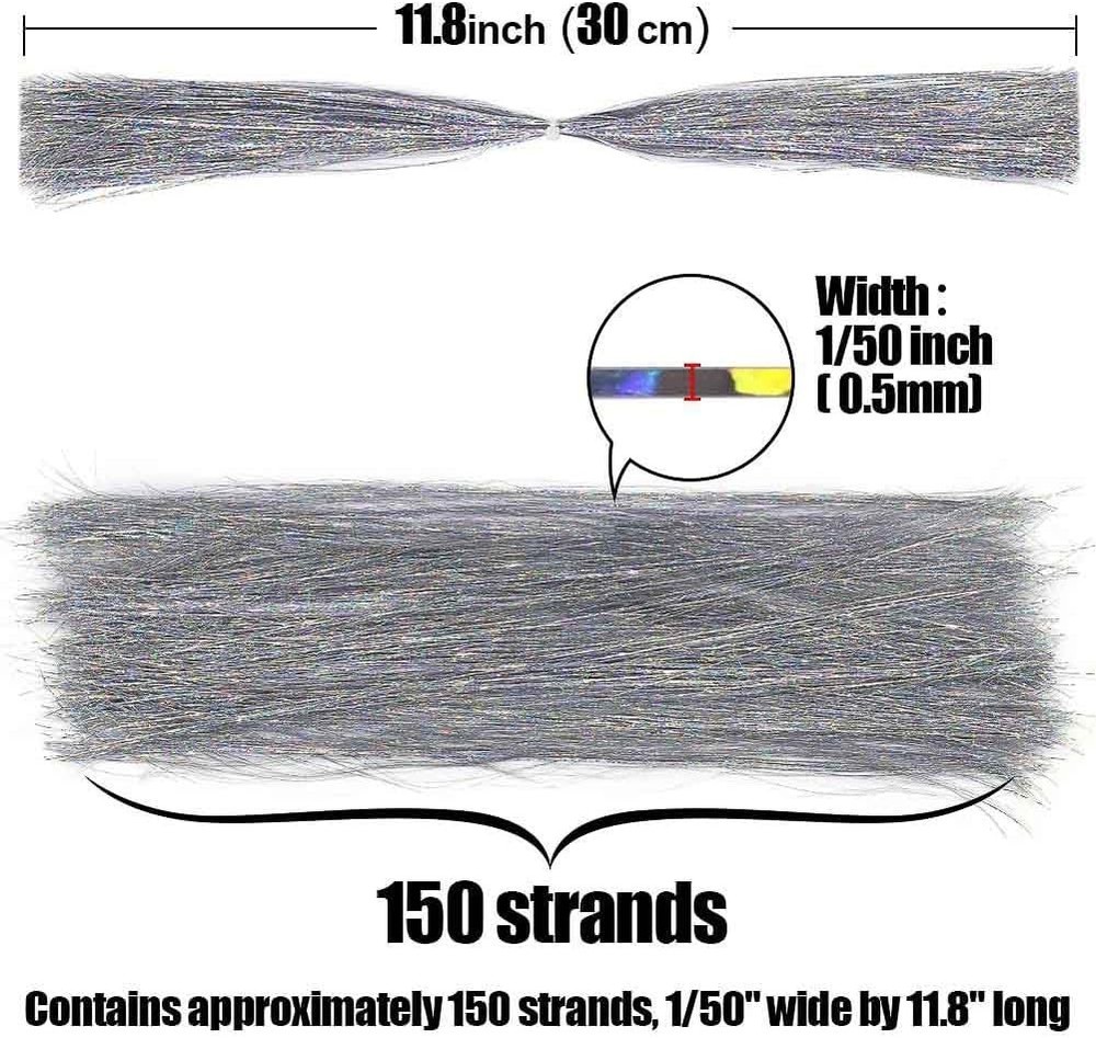 24-Color Flash String for Crafting Flies - Superior Durability & Effect