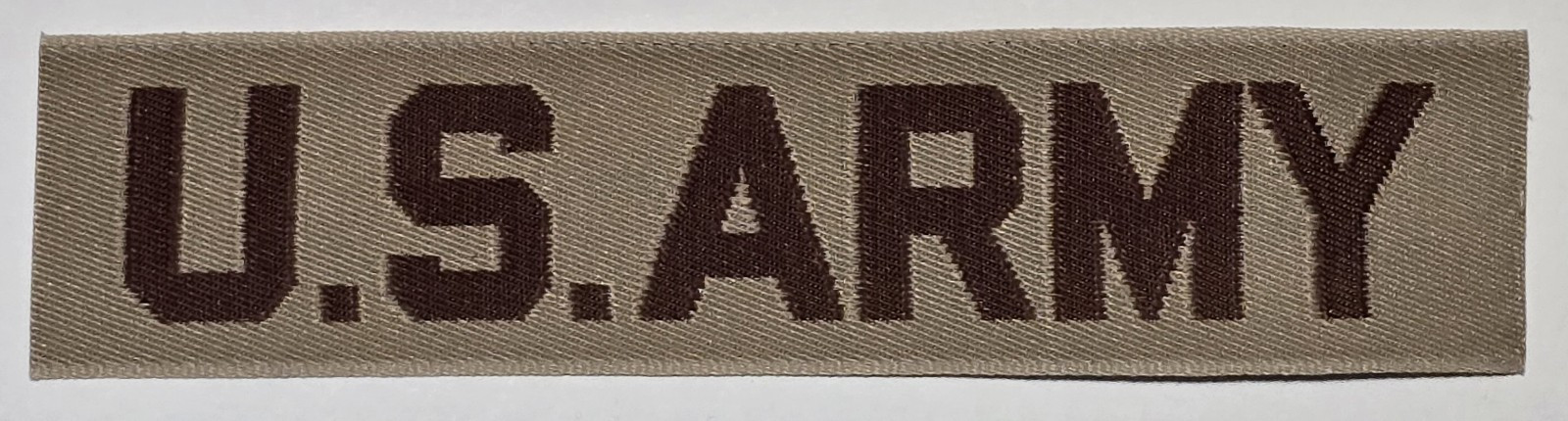 US ARMY desert DCU Uniform TAN nylon name tape Over The Pocket Patch 4.5"×1" NOS