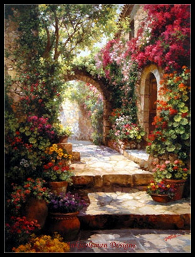 Entrance to a Dream - DIY DMC Chart Counted Cross Stitch Patterns Needlework