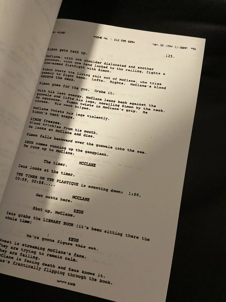 20th Century Fox DIE HARD TRILOGY Rare Script SCREENPLAY SET Collection