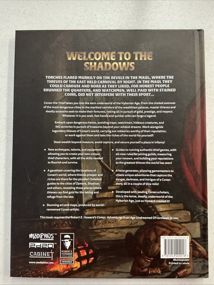 Modiphius Conan RPG Conan the Thief New Good Condition