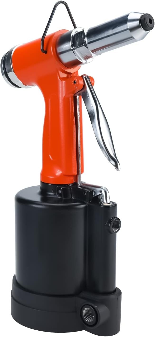Air Pneumatic Pop Rivet Gun Hydraulic Rivet w/ 1/8" 5/32" 3/16" 1/4" Nose Pieces