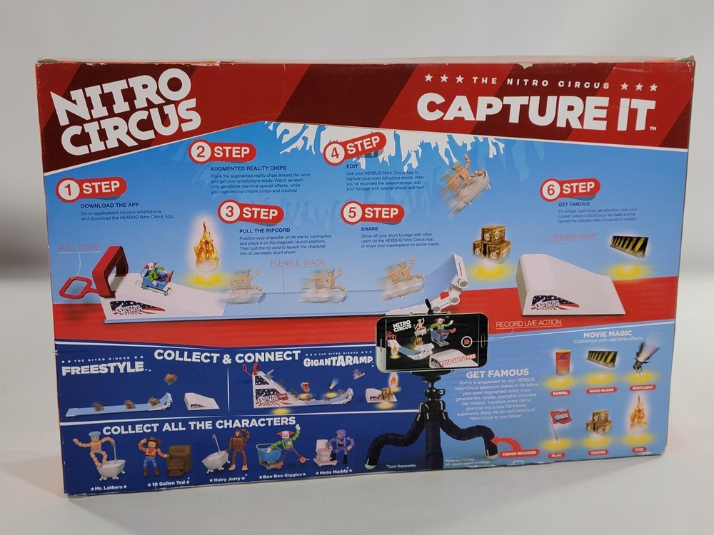 Hexbug Nitro Circus Capture It Stunt Set Augmented Reality Toy Characters Tripod