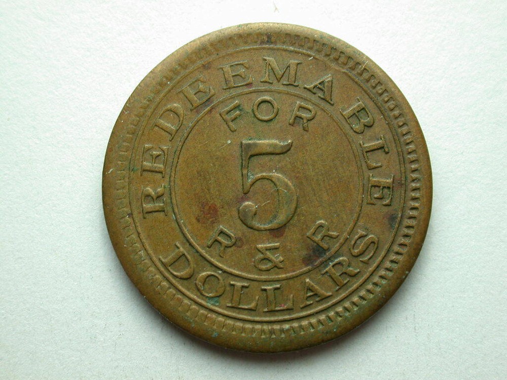 Redeemable Dollars R & R 5 Nickel Size Unknown Token