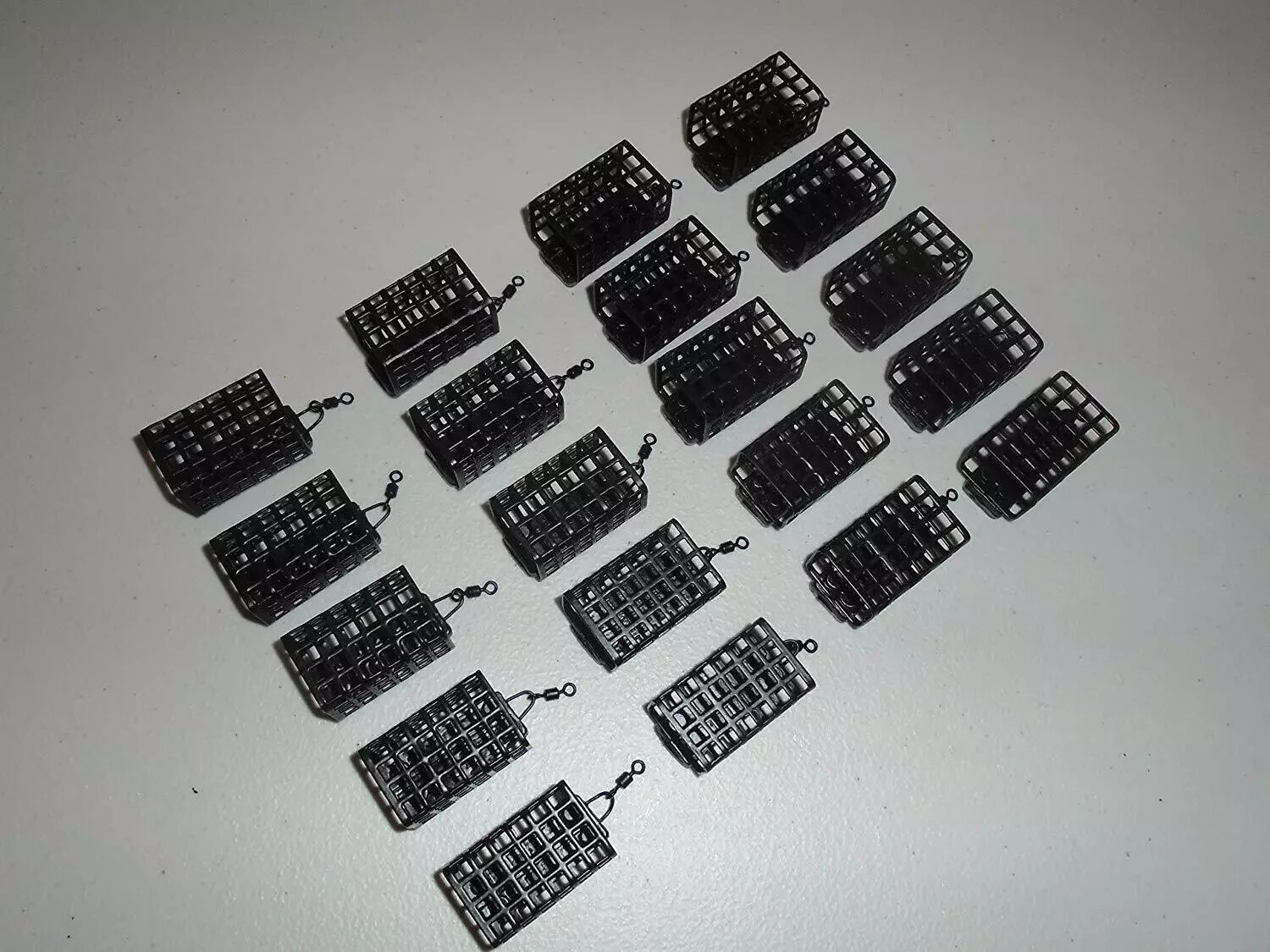 20 x Square Metal swim feeders, Sizes, 10, 15, 20, 25, 30, 40 & 50g.  Bargain