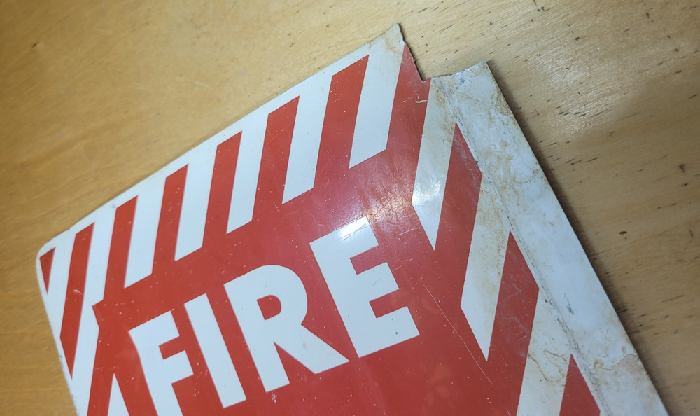 Fire Alarm Metal 2-Sided Sign