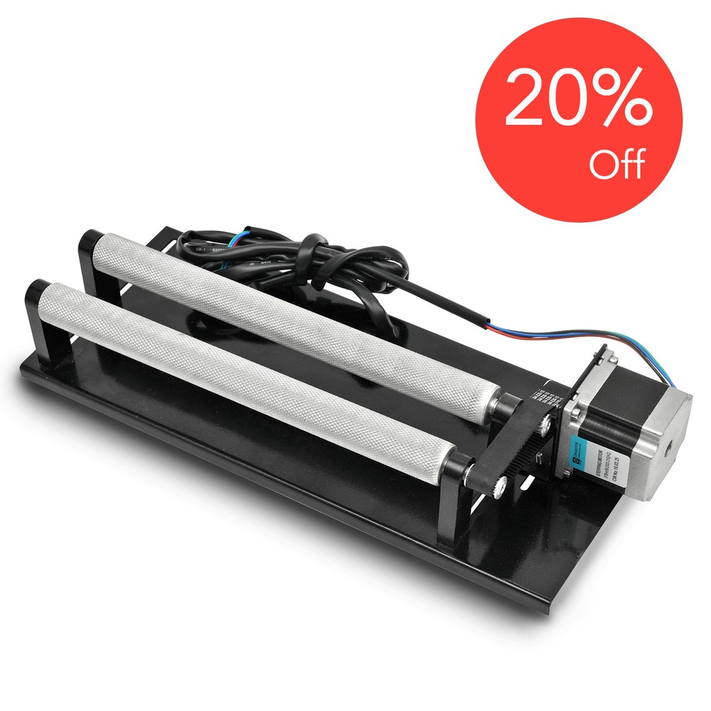 OMTech CNC Rotation Axis Rotary Attachment for CO2 Engraving Cutting Machine