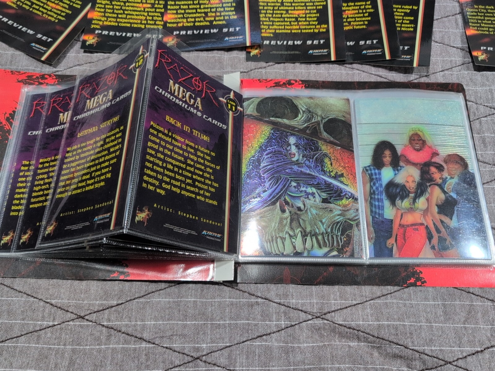 Everette Hartsoe's RAZOR Mega Chromium Card Complete Set w/binder/Chase/Preview