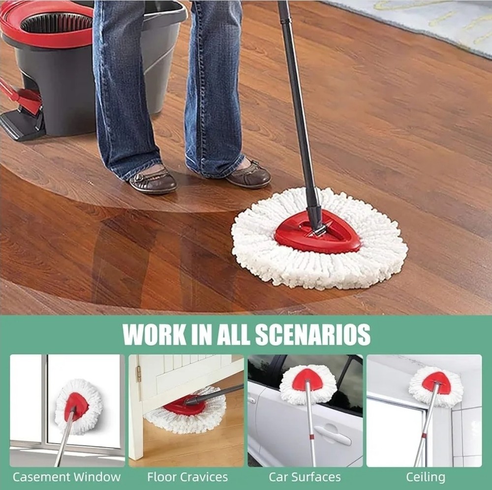 10 Pack Spin Mop Replacement Heads, 100% Microfiber Spin Mop Head