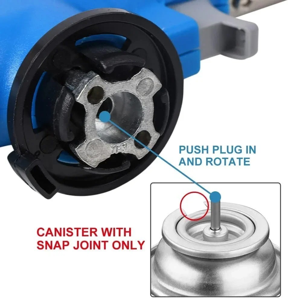 Outdoor Butane Gas Torch Burner Adjustable Flame for Camping Cooking BBQ Baking