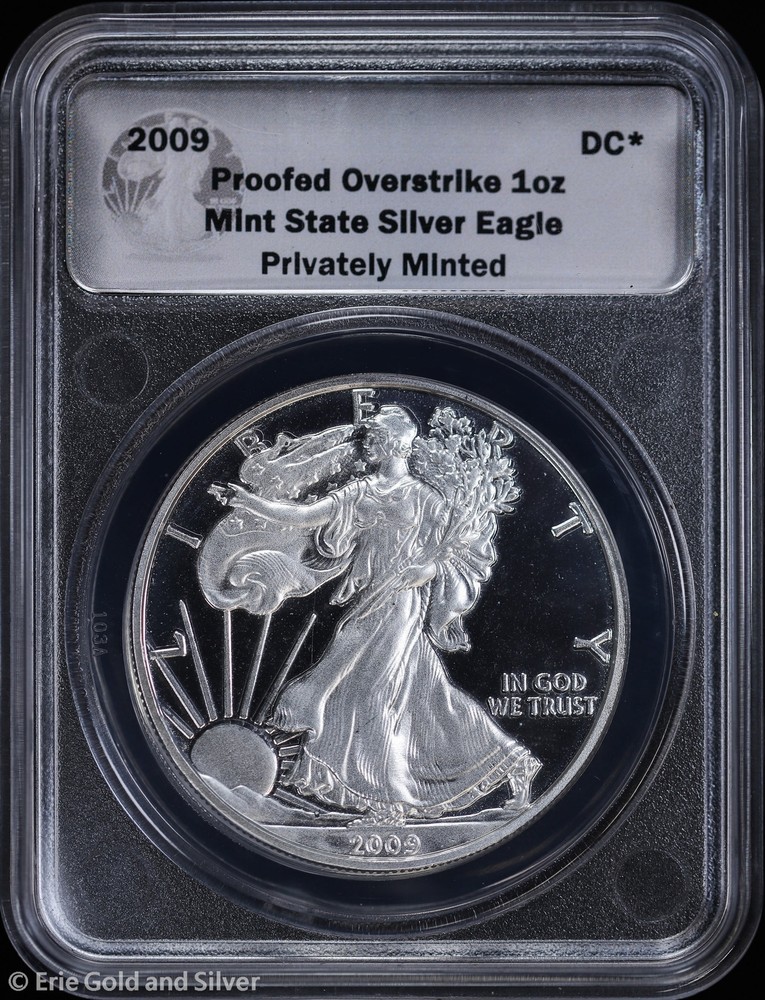 2009 Token Dan Carr "Proofed" Overstrike Silver Eagle