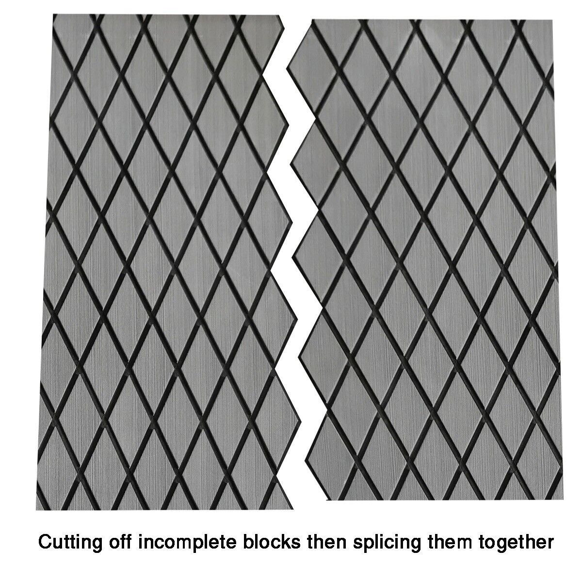 EVA Foam Boat Flooring Nonskid Marine Sea Decking Carpet , Dark Gray Diamond Mat