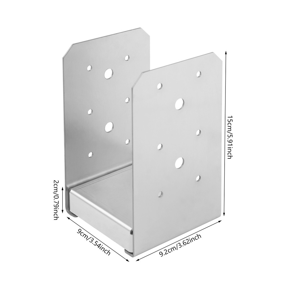Adjustable 201 Stainless Steel Post Base - 12PCS Anchor Brackets