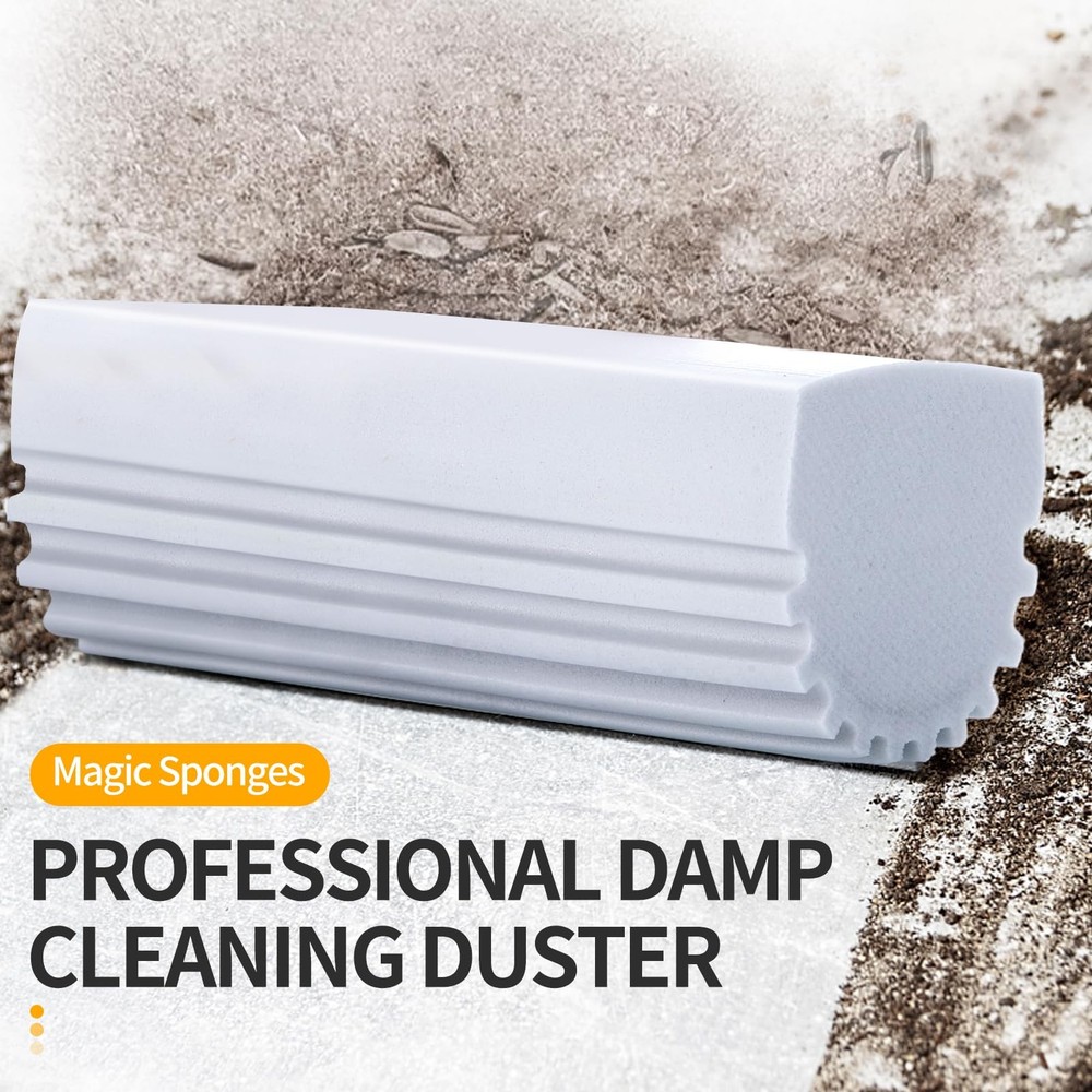 COBETE Damp Clean Duster Sponge,4pack Magic Sponge Eraser,Reusable Damp Dusting