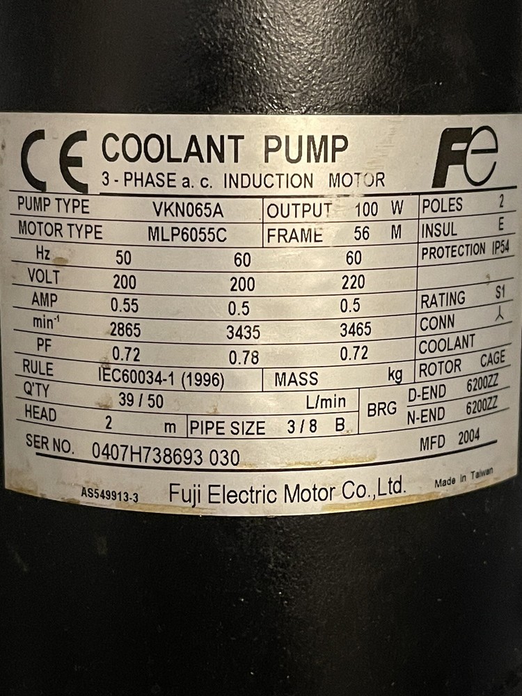 Fuji Vkn065a Pump Oil