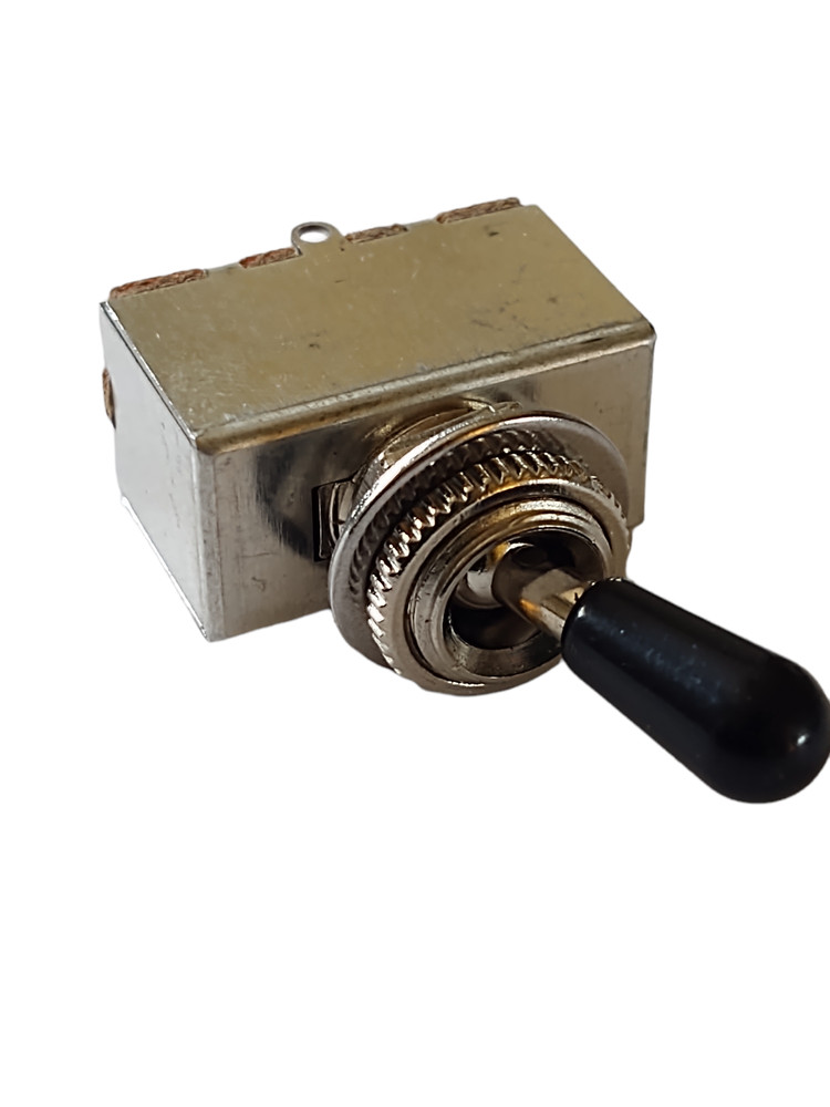 3-way Box Switch w/ 5 ft 4 Conductor Shielded Wire Chrome / Black Tip