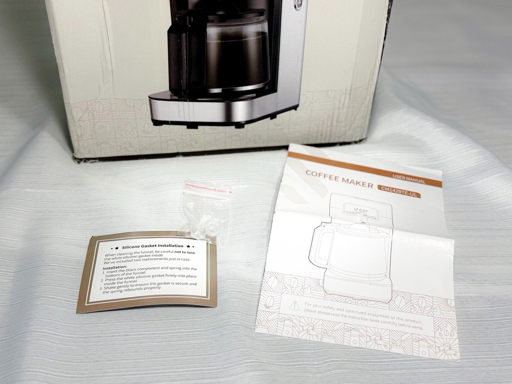SHARDOR Touch-Screen 10-Cup Coffee Maker Programmable Glass Carafe 900W Silver