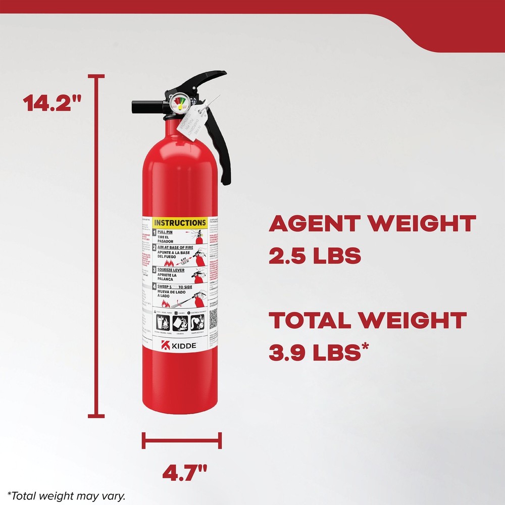 (2 pack) Kidde Basic Fire Extinguisher for Home, Residential 1A10BC