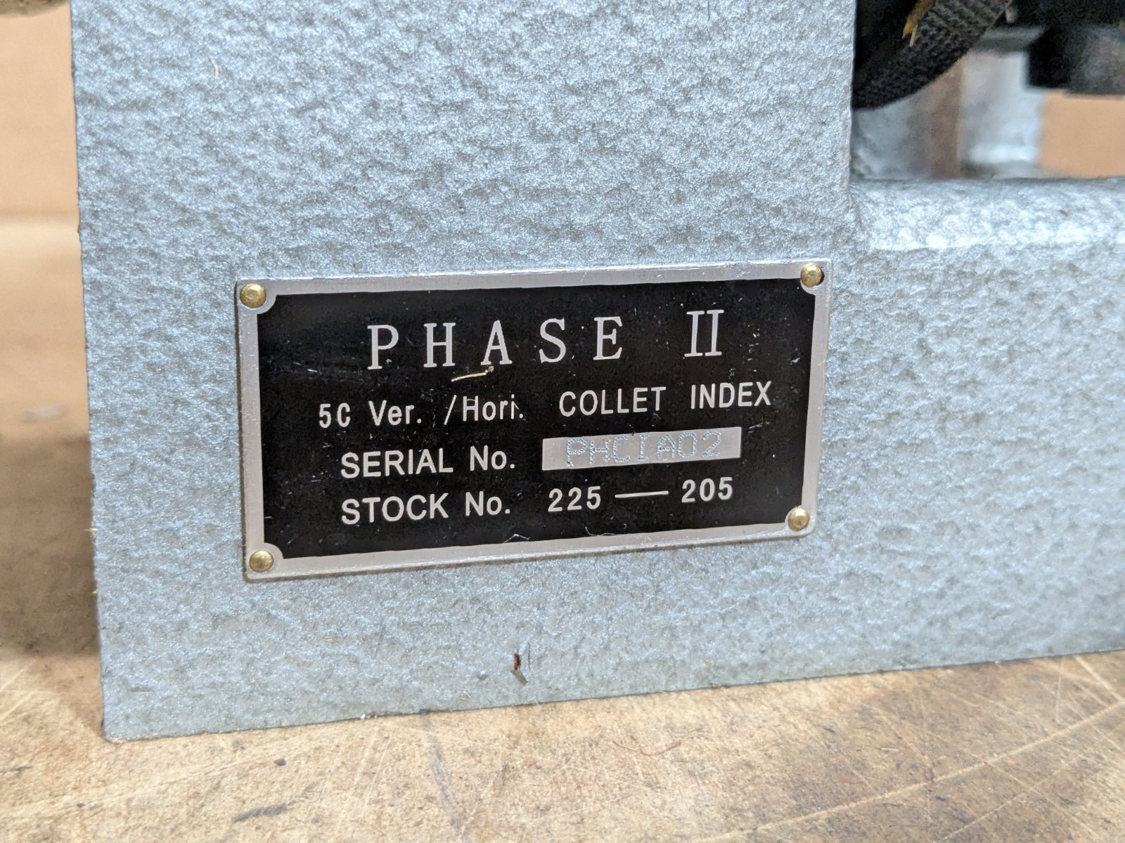 Phase II Horizontal / Vertical 5C Collet Indexer 24 Inc. 225-205 Parts / Repair