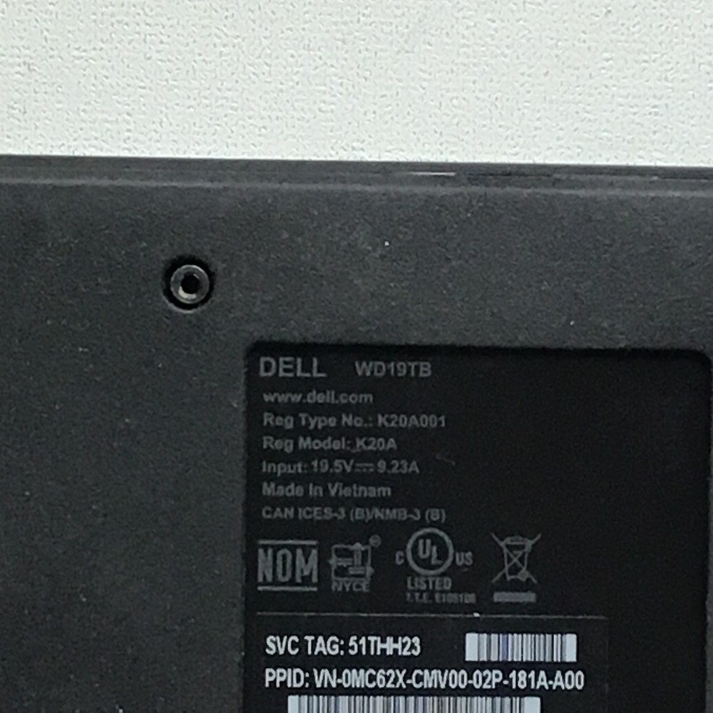 Dell WD19TB Docking Station - Dock only