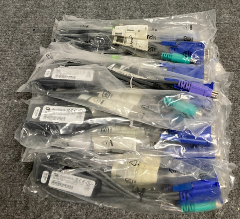 Lot of 15 Avocent DSAVIQ-PS2M Virtual KVM Switch Interface Module Adapter Cables