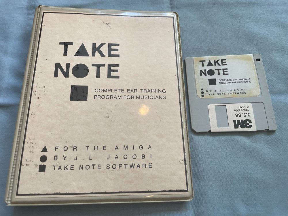 TAKE NOTE 1988 Commodore Amiga Computer Musician Ear Training Software UNTESTED