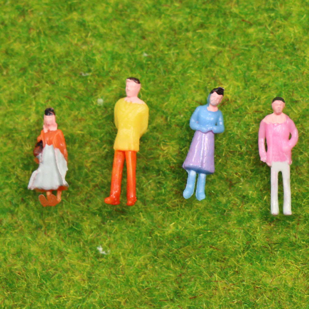 100pcs Model Trains N scale 1:160 Painted Figures People Standing Seated