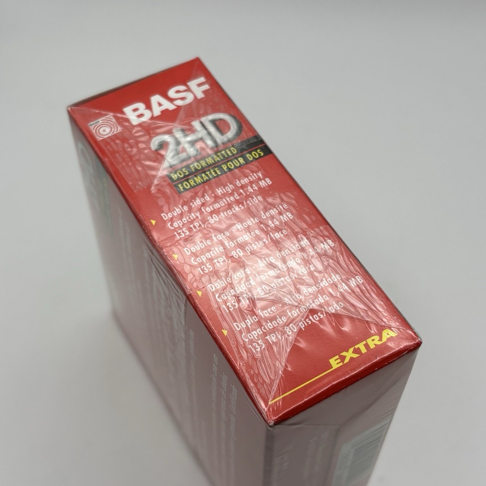 20-Pack Diskettes 3.5" BASF 2HD DOS High Density Diskettes - 2x Boxes NEW