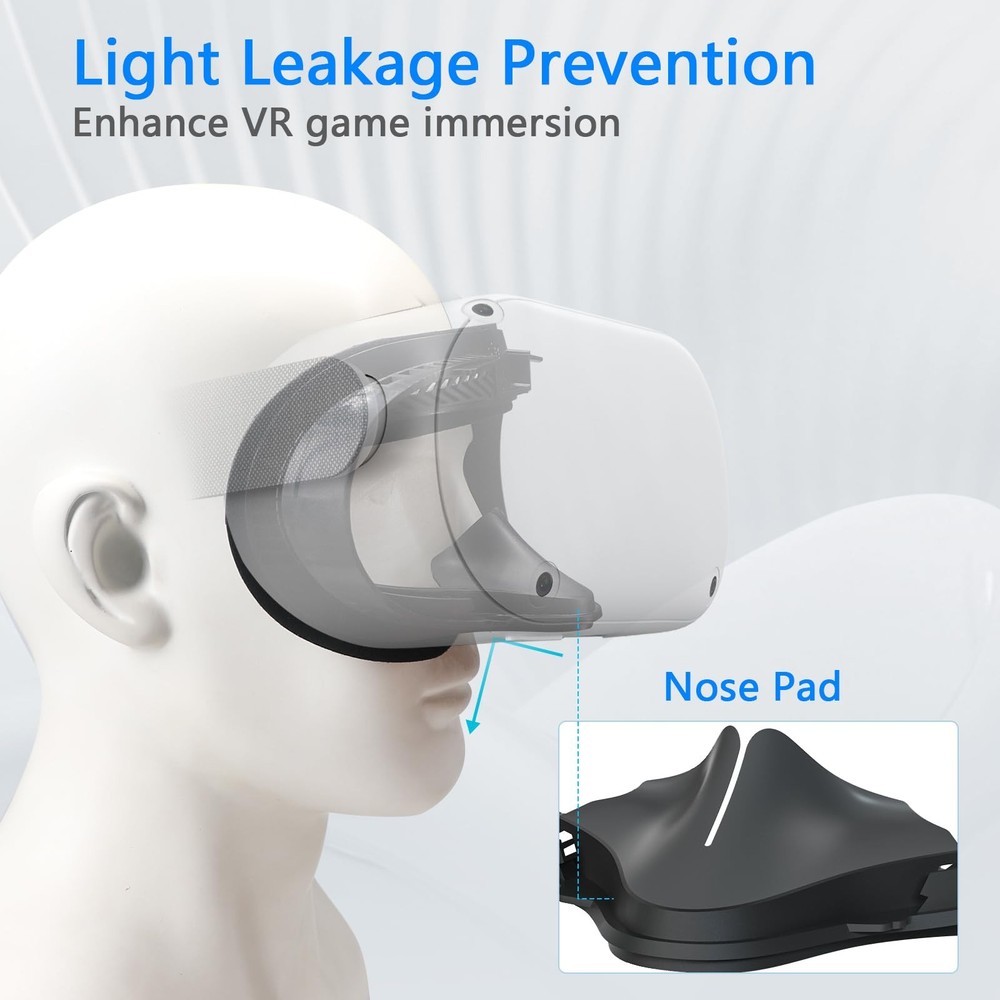 Compatible with Oculus Quest 2 Face Bracket Replacement,VR PU Leather Face Pa...