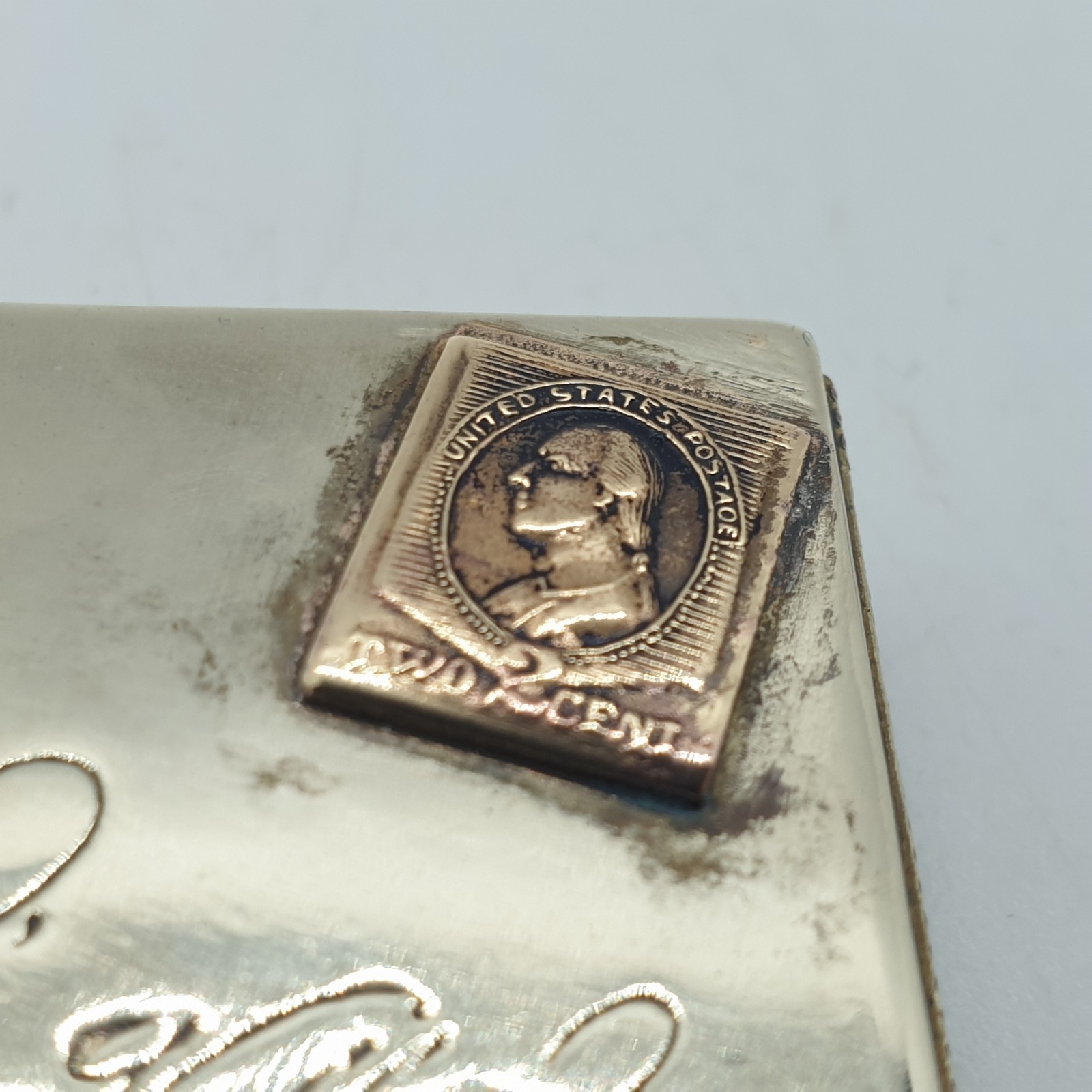 Gilt 900 Silver Envelope Form Novelty Vesta Case