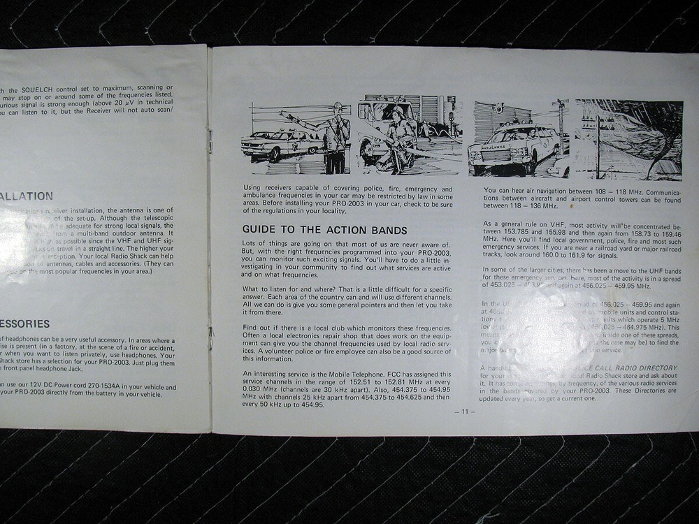 Genuine Realistic PRO-2003 Programmable AM/FM Scanning Receiver Manual