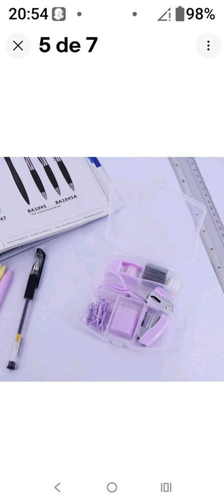 Mini Office Supply Kits – Includes Stapler,Scissors, Staple Purple