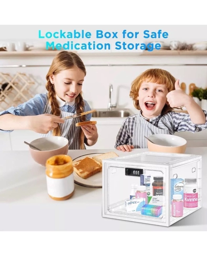 Storage Lock Box For Safe Lockable Safe Storage Boxes Clear Sturdy Dust-free