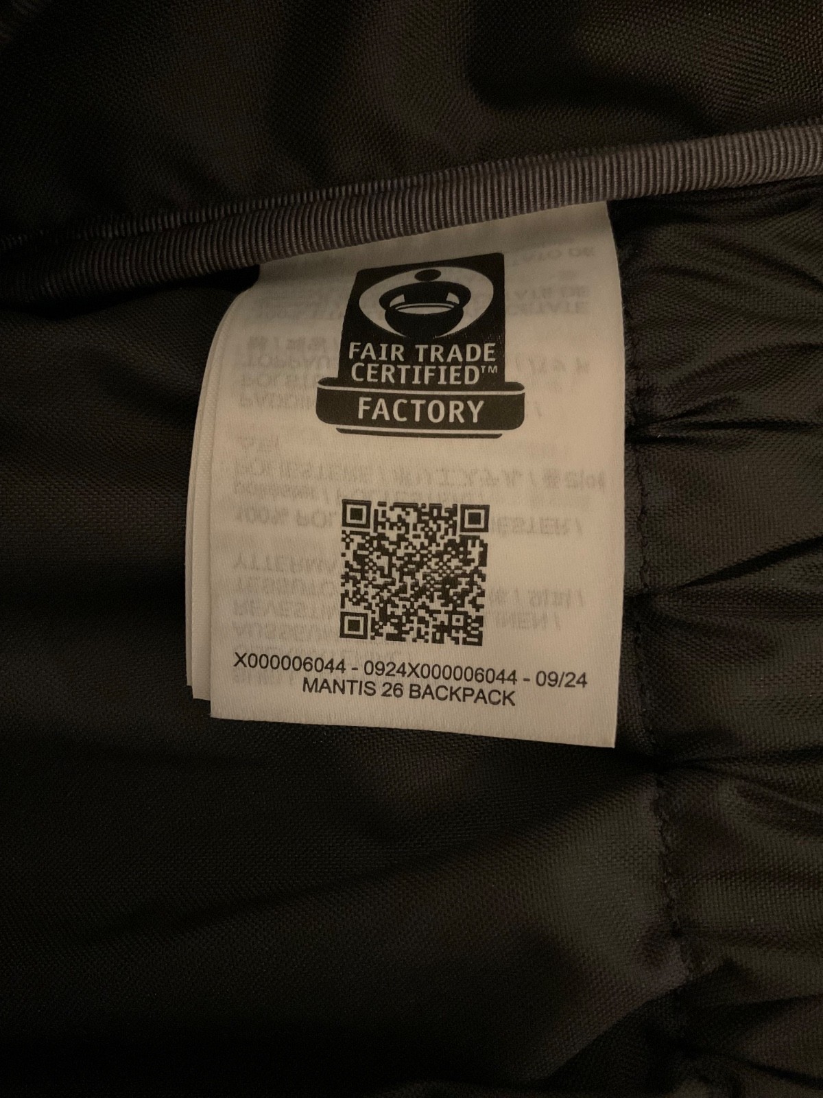 Black Arc'teryx Mantis 26L Backpack