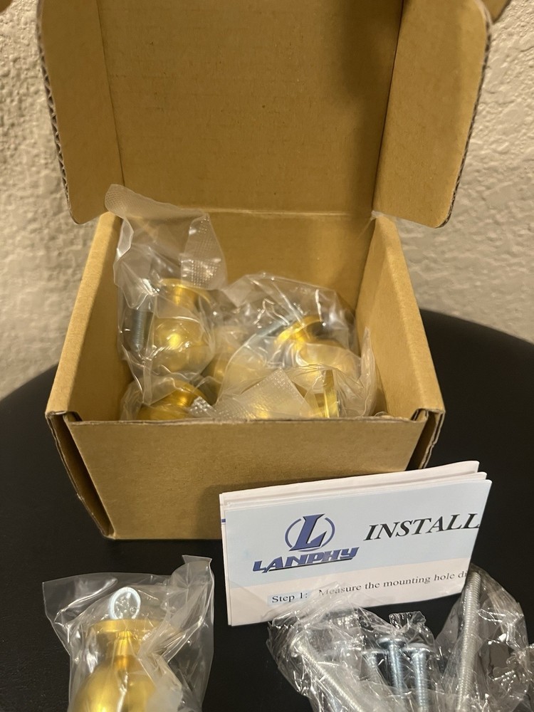 LANPHY 30-Pack Dresser Knobs Gold Cabinet Drawer Knobs 0.82" Round—FREE SHIPS