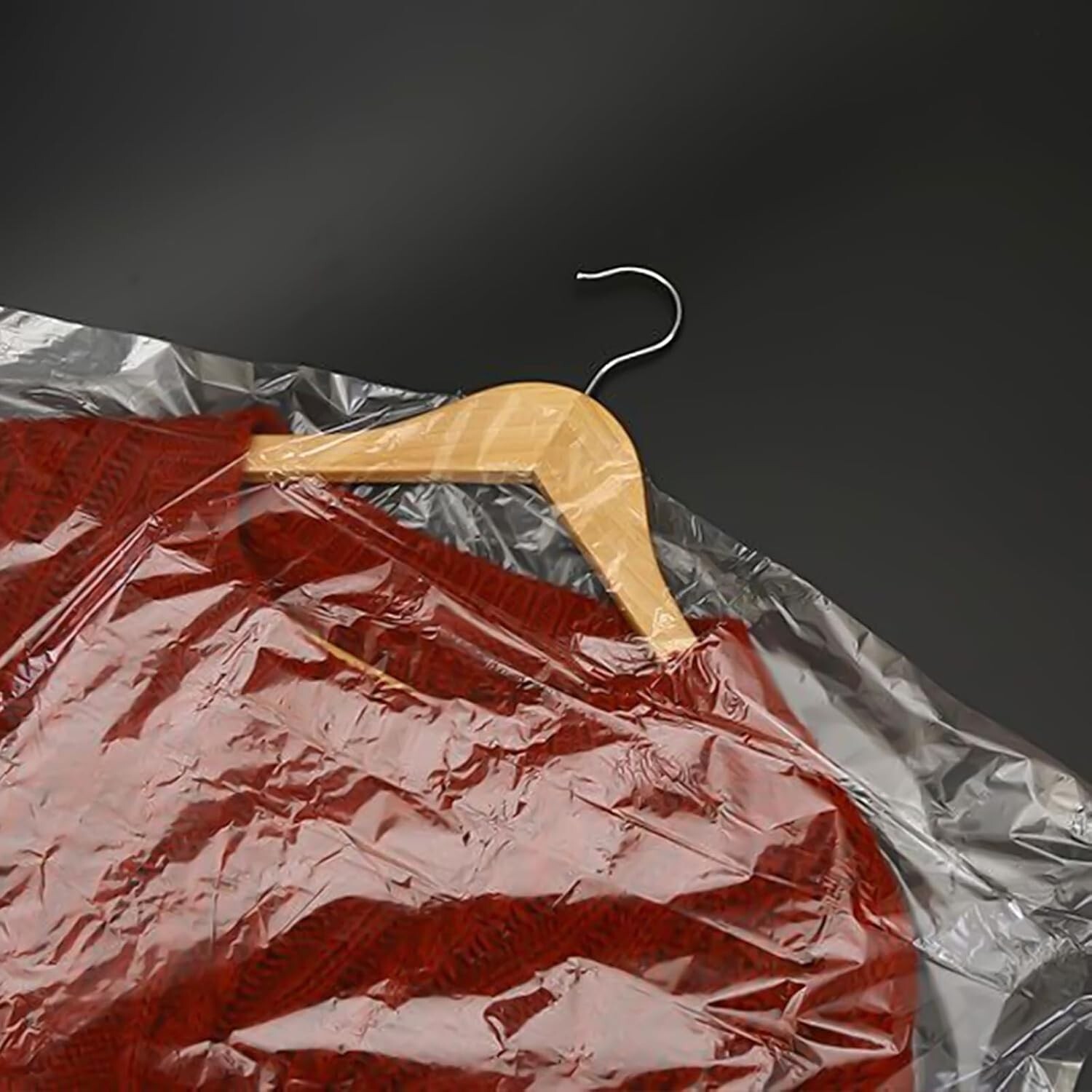 10/20/30 Pack Garment Bags for Hanging Clothes, Clear Plastic Dry Cleaning Bags