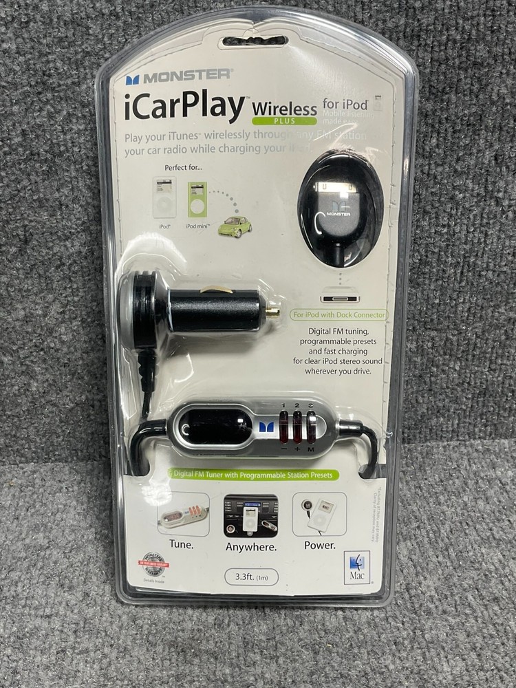 Monster iCarPlay Wireless 😊 FM Transmitter/Charger for iPod