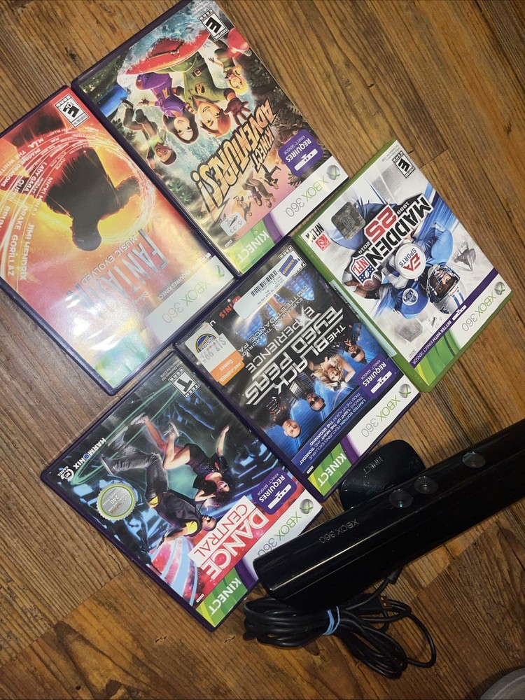 Xbox 360 Kinect Camera With Games - Kinect Games Bundle