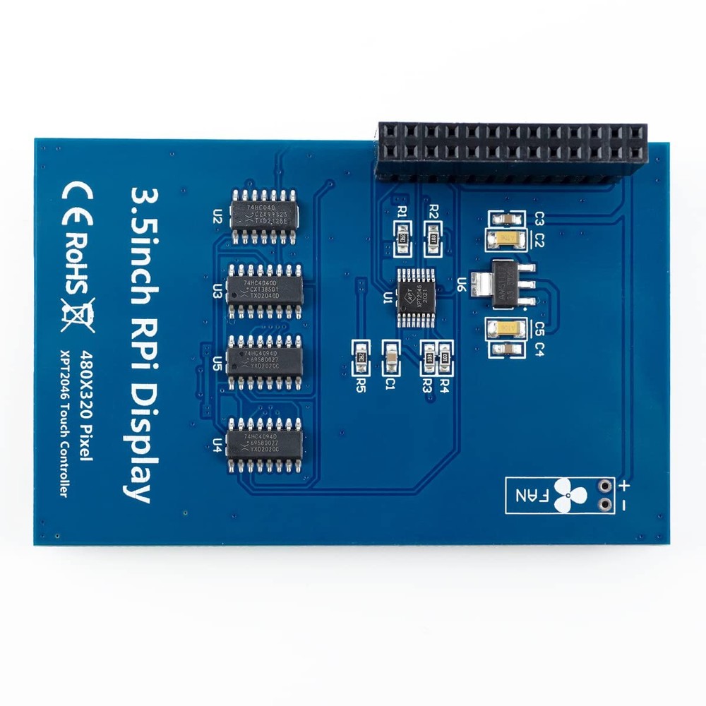 3.5" 480x320 Touch Screen TFT LCD for Raspberry Pi A/B/2B/3B/4B/5
