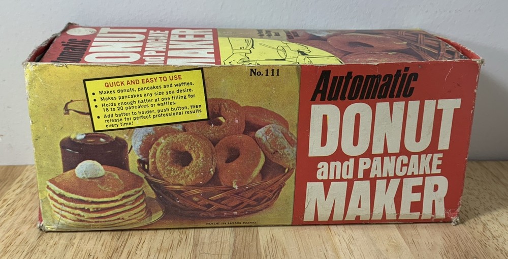 VINTAGE AUTOMATIC DONUT MAKER In Original Box BATTER DISPENSER