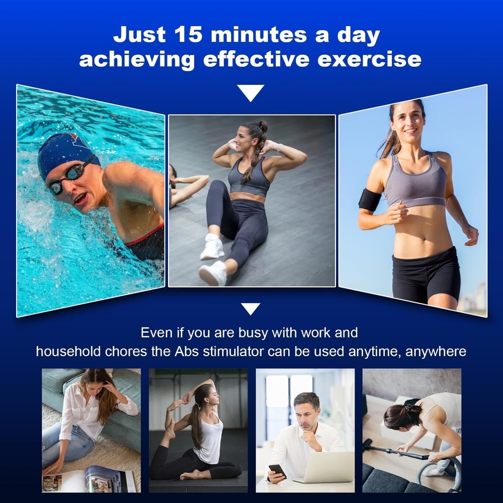 Adjustable EMS Abdominal Toning Belt for Men & Women - Quick Workout Solution