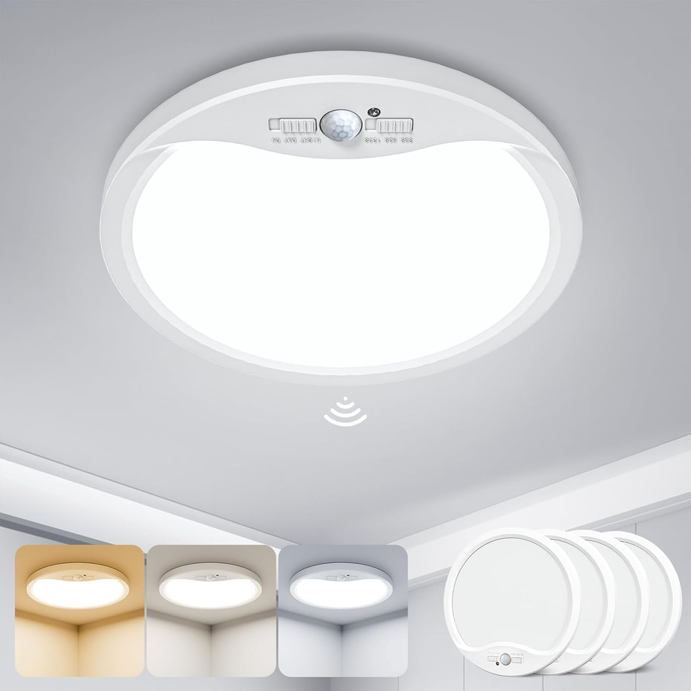 9Inch 18W Motion Sensor Ceiling Light Wired, 3 Sensing Modes Motion Activated...