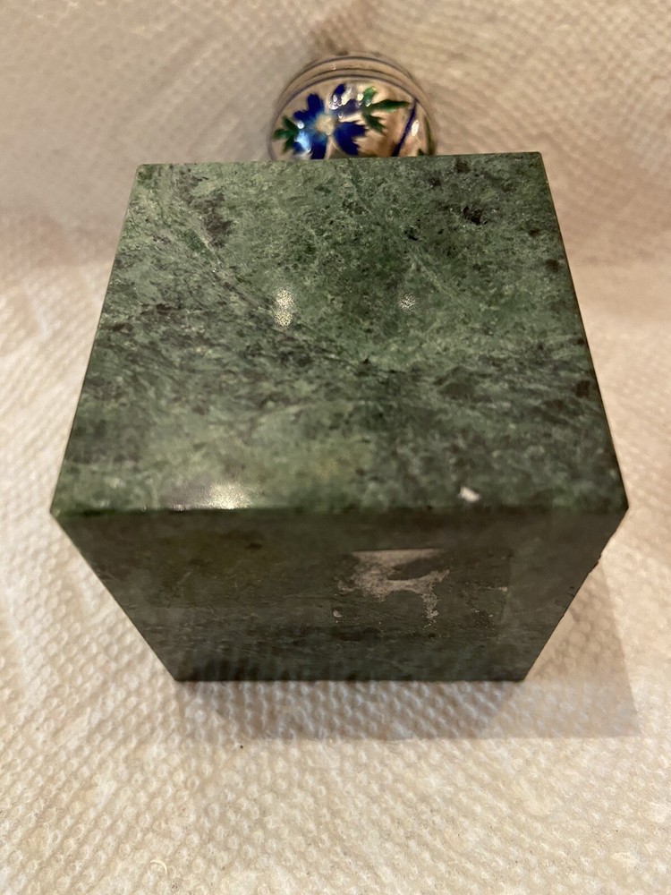 ENAMELED STERLING PEDESTAL CONTAINER / MONSTRANCE ? SAMPLE