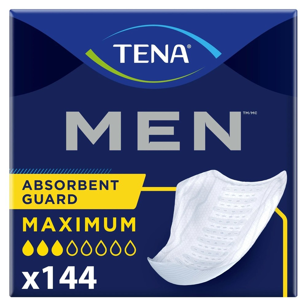 TENA Men Protective Incontinence Guards Maximum Absorbency 144 Count