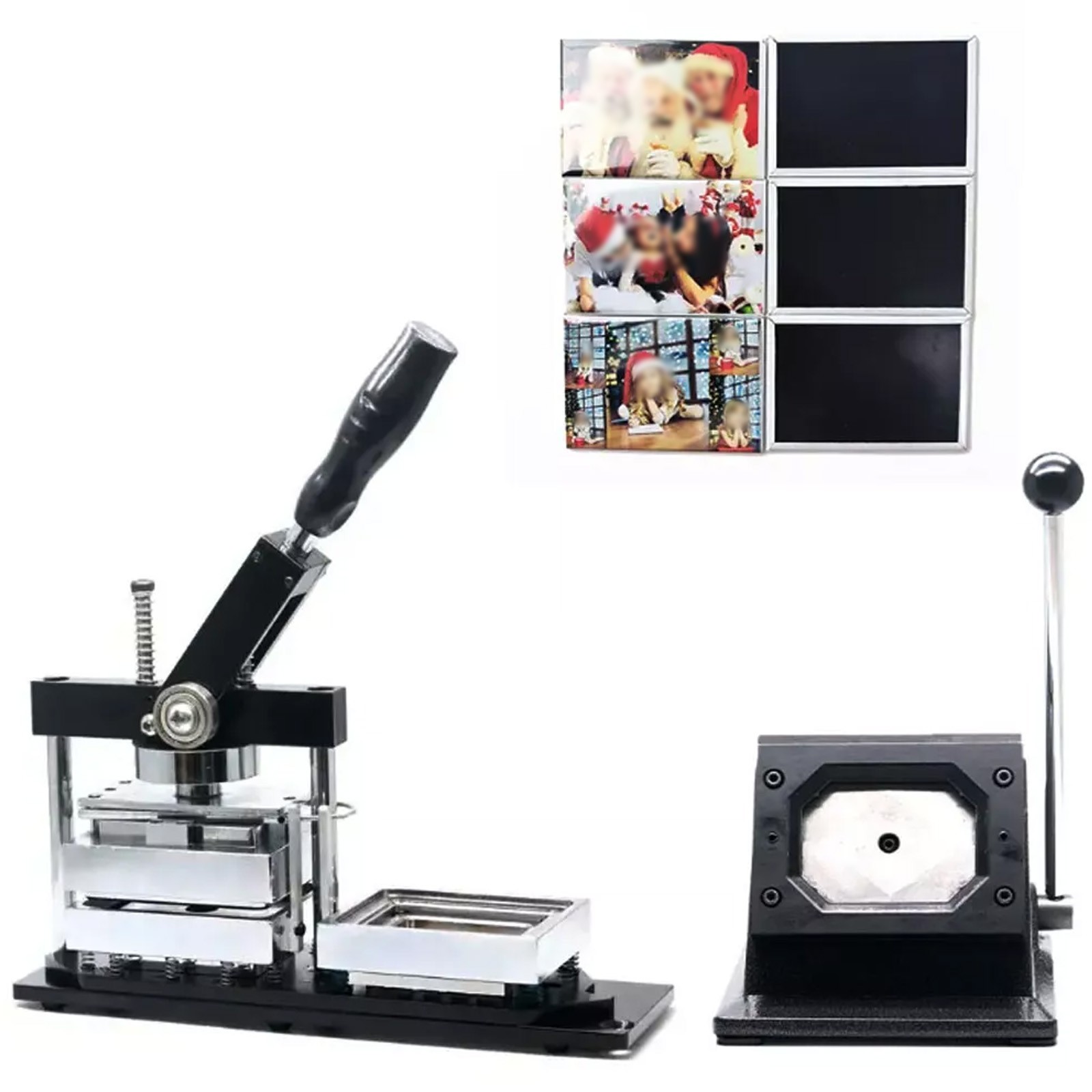 80*53mm Fridge Magnet Making Machine Kit with Paper Cutter & 100 Sets Material