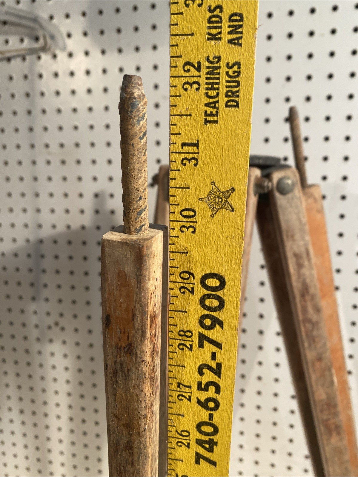 Antique Wooden Survey Tripod Floor Lamp Transit Upcycled Industrial David White