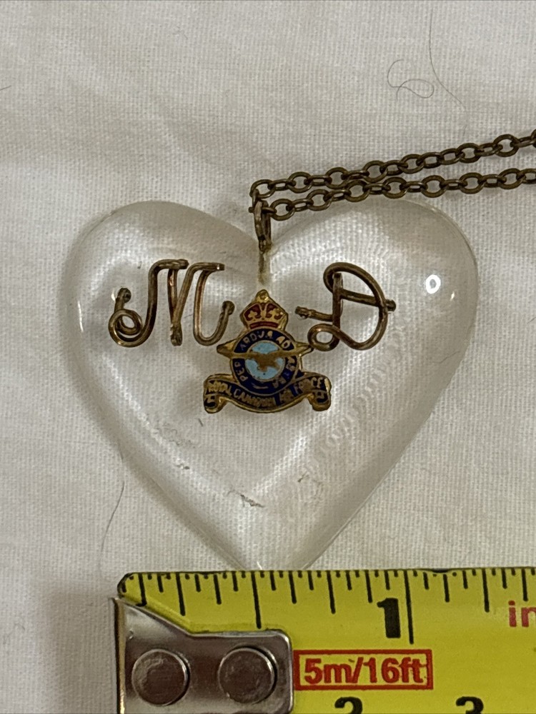 RCAF Sweetheart Lucite Necklace
